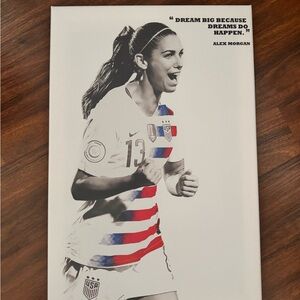 USA Alex Morgan Soccer Canvas with Quote
